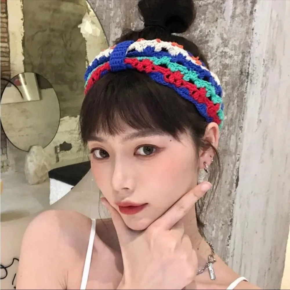 UO-Formentera Crochet Soft Headband In Multi